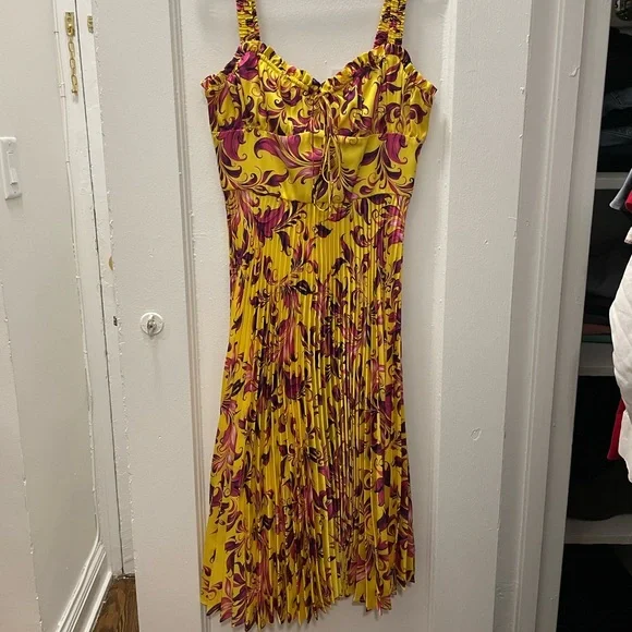 Delfi Collective | Dresses | Delfi Collective Yellow And Purple Floral Pleated Dress | Poshmark Delfi Collective | Dresses | Delfi Collective Yellow And Purple Floral Pleated Dress | Poshmark